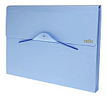 Clasificador plast. Dello A4 12 div. azul pastel