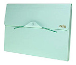 Clasificador plast. Dello A4 12 div. verde pastel