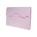Clasificador plast. Dello A4 12 div. rosa pastel