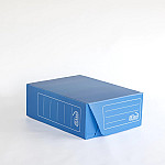 Caja archivo Plana A4 12 azul tapa volcada