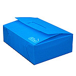 Caja archivo Plana Oficio 12 azul tapa volcada